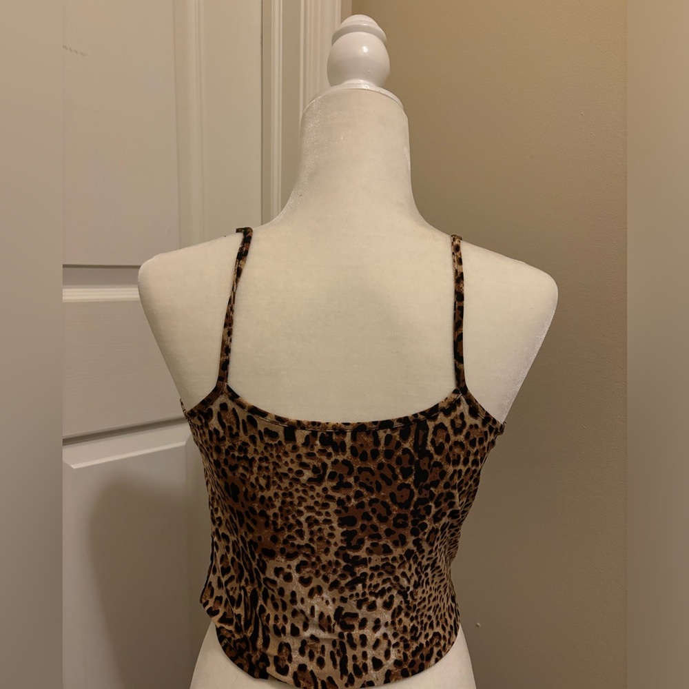 Cheetah print scoop tank top - Picture 3 of 3